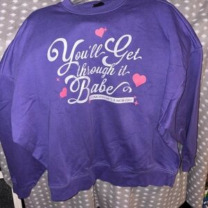 PacSun Purple Motivational Sweatshirt